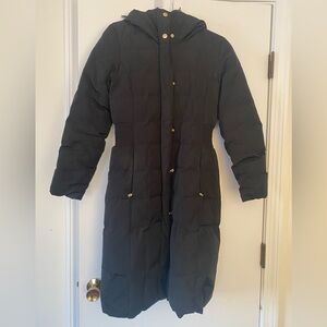 Cole Haan XS Black Long Winter Puffer Coat